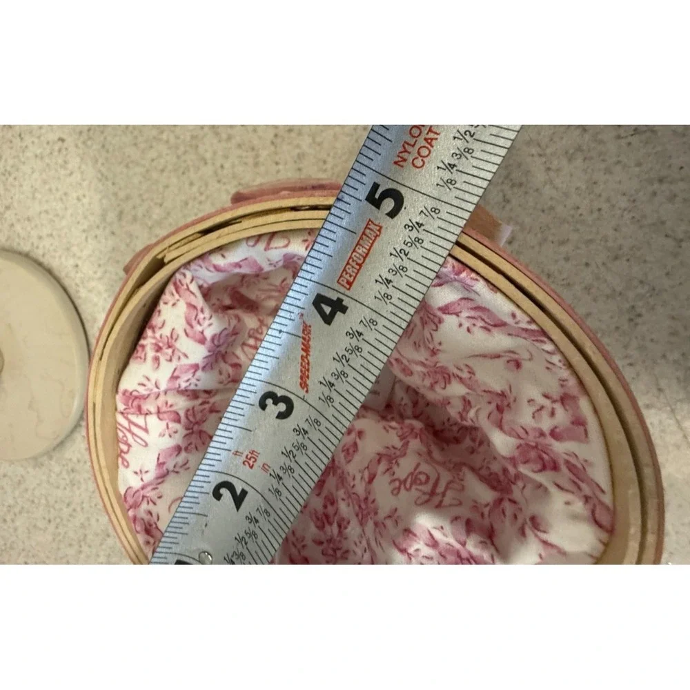 Longaberger American Cancer Society Hope Basket Pink Ribbon‎ Lid Protector Liner